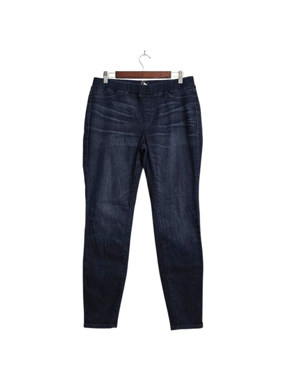 Eileen Fisher Organic Cotton Stretch Jean Leggings In Dark Wash Sz M